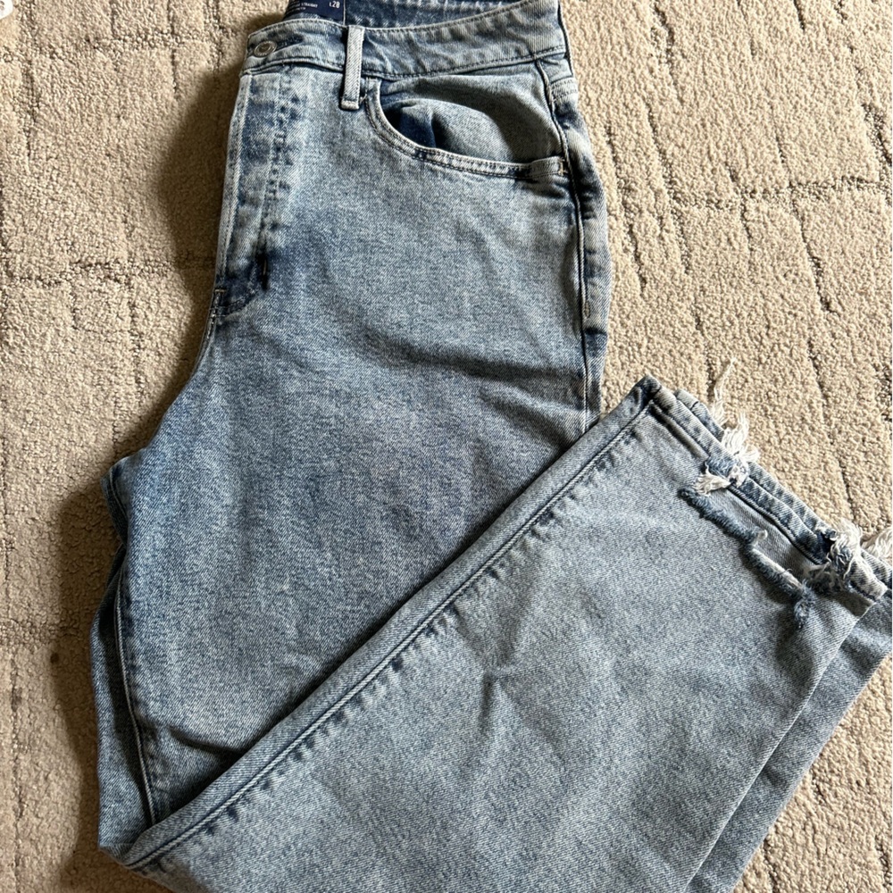 Hollister Vintage Strech High Rise Mom Jeans acid wash
